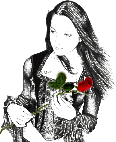 Beautiful Wallpaper on Beautiful Girl With A Red Rose   Desicomments Com