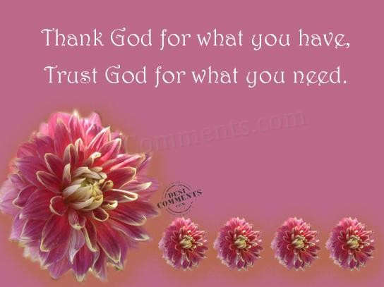 Trust God