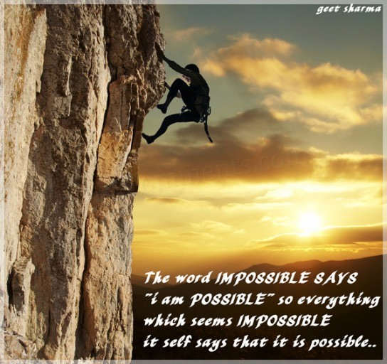 The word impossible… - DesiComments.com