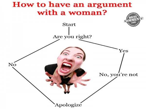 How to have an argument with a woman?