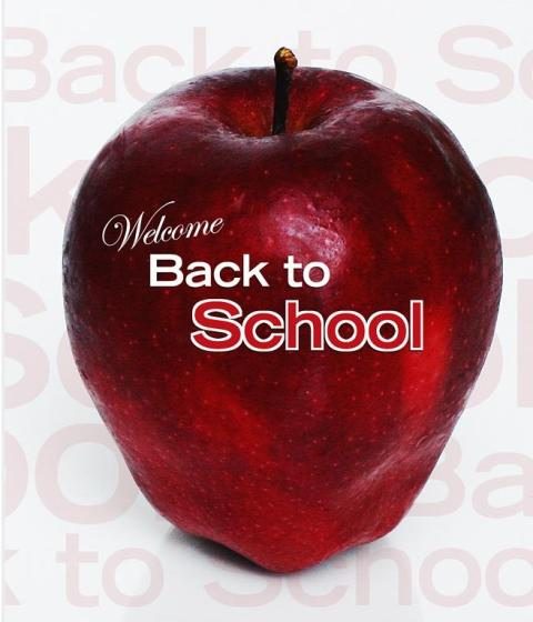 Welcome back to school apple