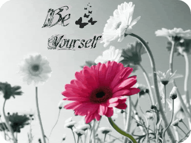 Be yourself pic with flower