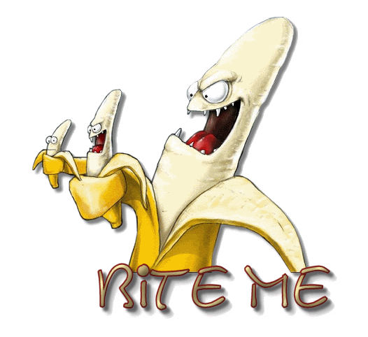 Bite me funny banana