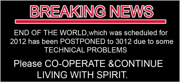 Breaking News About End Of World