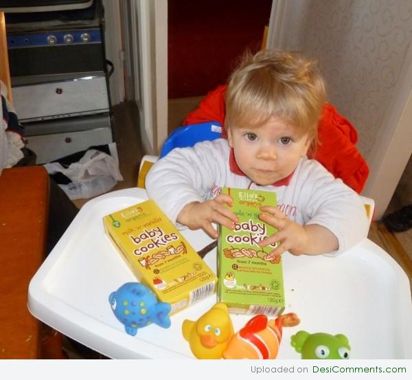 Baby With Cookies