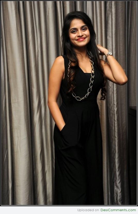 Sheena Shahabadi In Black Dress