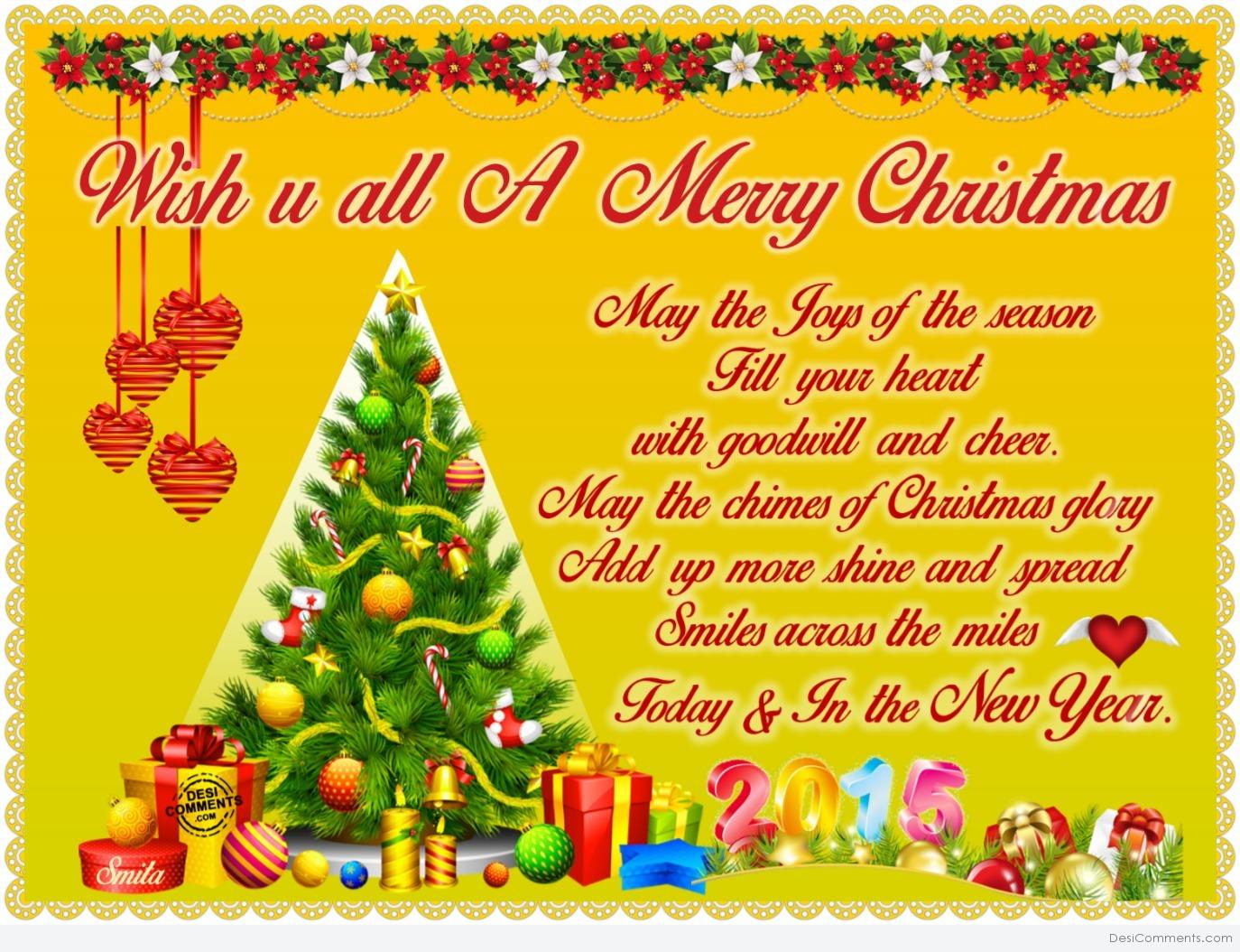 Wish U All A Merry Christmas DesiComments