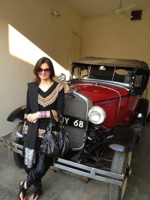 Deepshikha Posing With Car