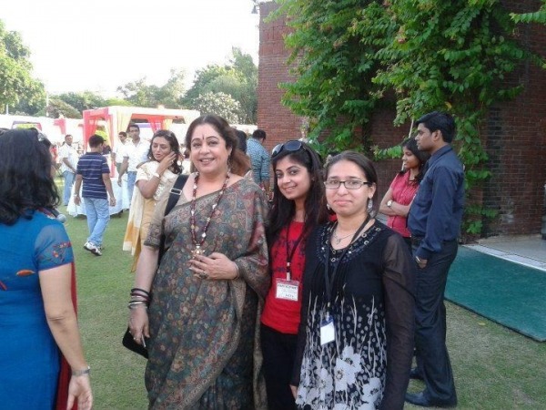 Kirron Kher With Her Fans