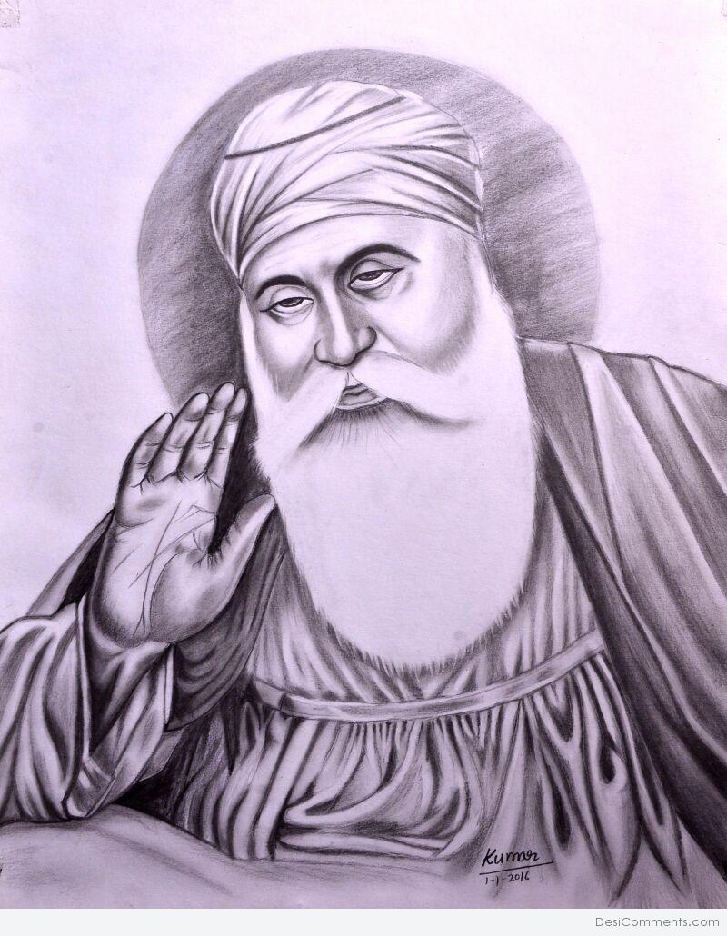 Guru Gobind Singh Ji   Portrait Sketch Of Guru Ji   Flickr