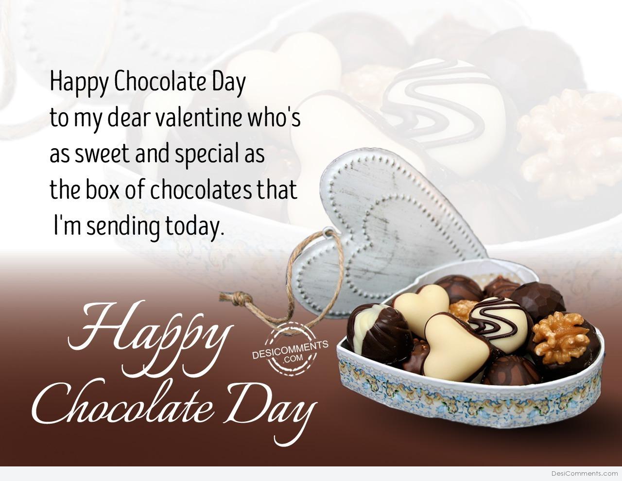 Happy Chocolate Day to my dear valentine - DesiComments.com