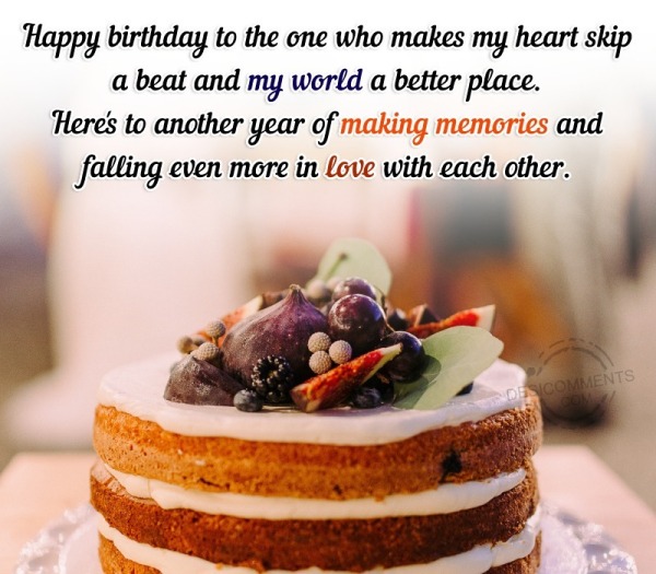 birthday wishes for boyfriend with cake