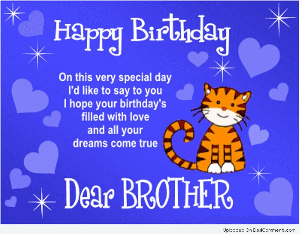 Happy Birthday Dear Brother - DesiComments.com