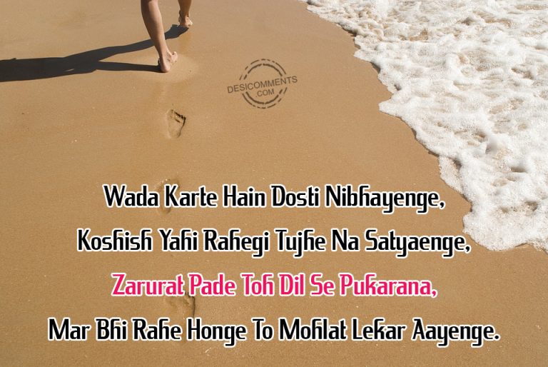 Wada Karte Hain  Hindi Shayari - DesiComments.com