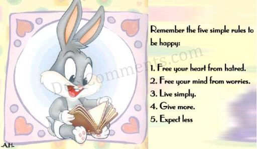 Rules to be happy