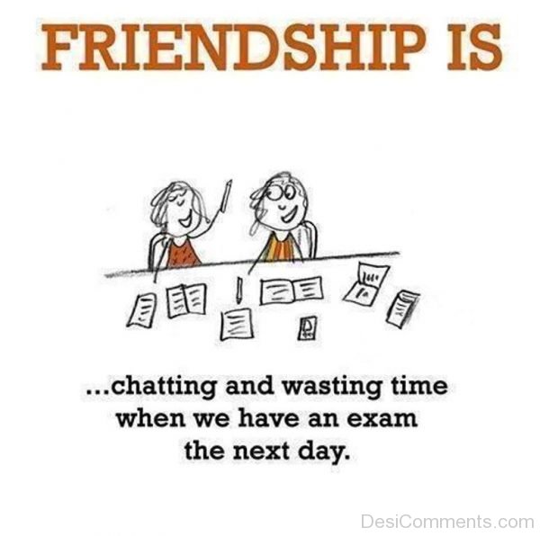 Friendship Is Chatting And Wasting Time
