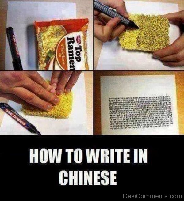 How To Write In Chinese