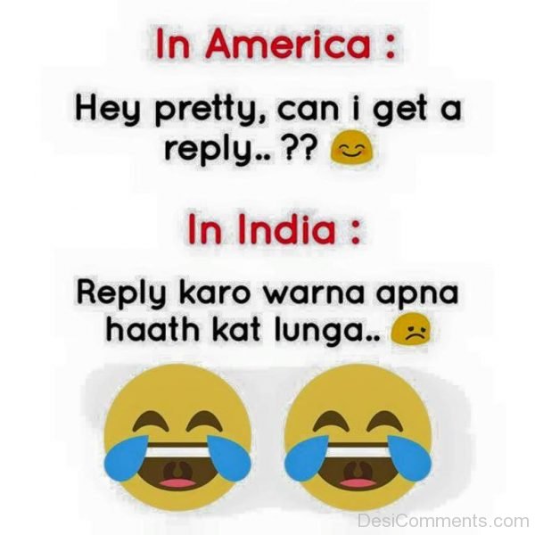 In America And In India During Chatting