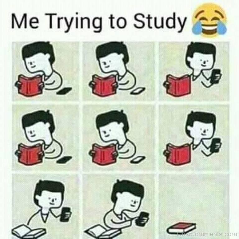 Trying to study. Me trying to. Me trying to choose what to study. Unable to study.