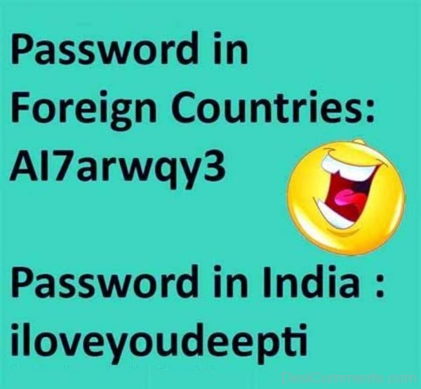 Password In Foreign Countries Vs India-DC082