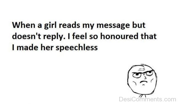 When A Girl Reads My Message