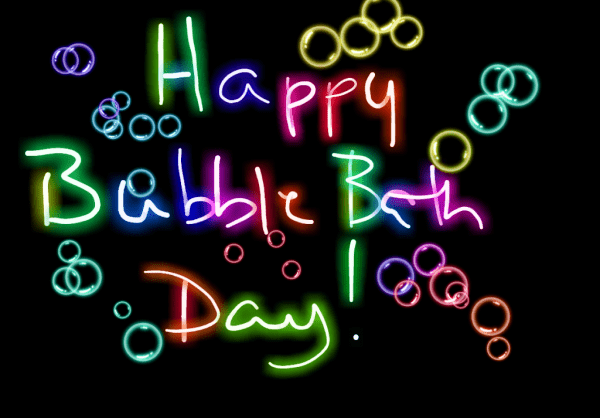 Beautiful Pic Of Happy Bubble Bath Day