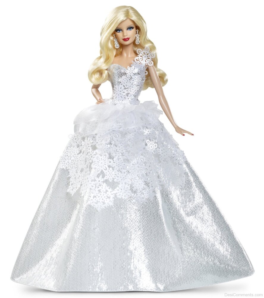white barbie gown