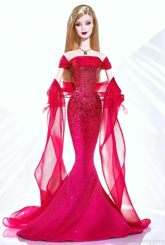 red barbie dress