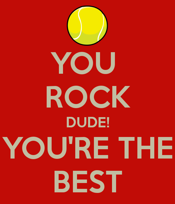 You Rock Dude You Are The Best