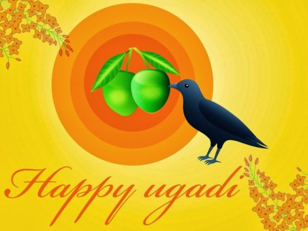 Happy Ugadi With Crow