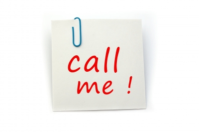 Call Me When You See This Note Slip Sticker On Patterned Background Stock  Photo, Picture And Royalty Free Image