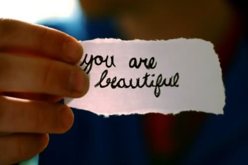 You Are Beautiful Note Photo