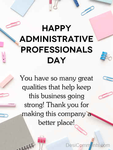 Administrative Day Wish - DesiComments.com