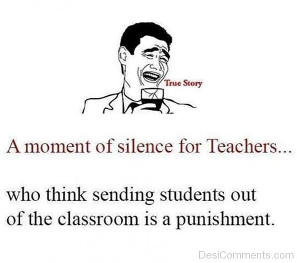 A Moment Of Silence For Teachers