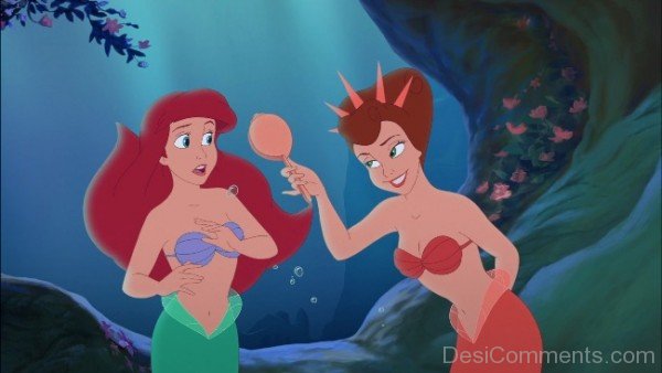 Attina Showing Mirror To Ariel