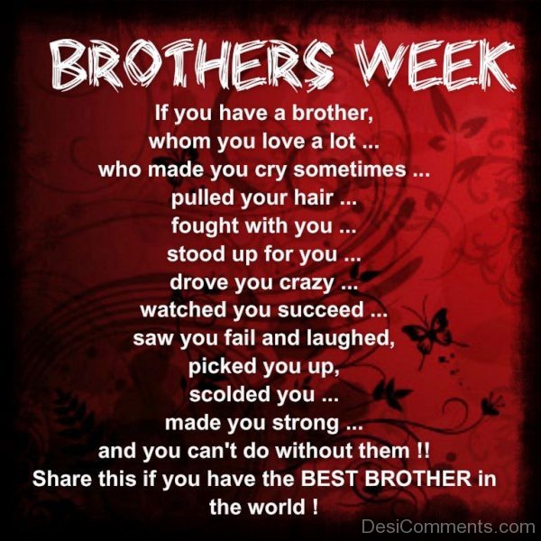 Brothers Week