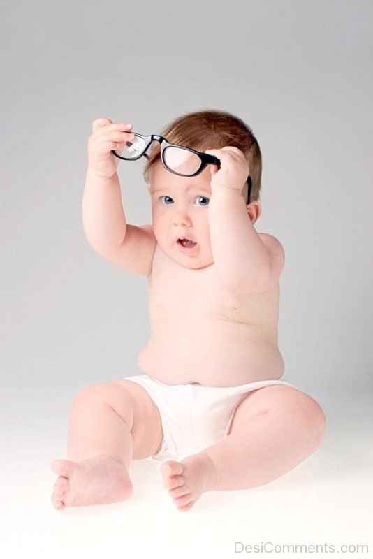 Charming Baby With Glasses