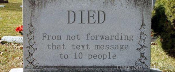 Died From Not Forwarding