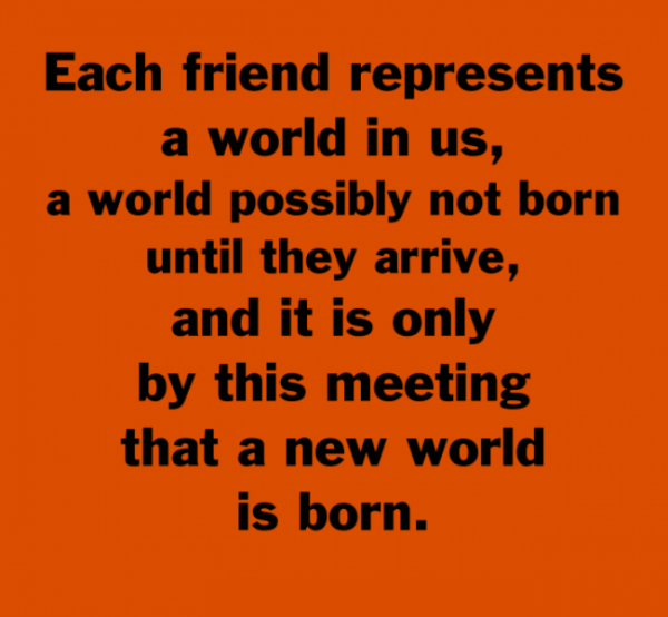 Each Friend Represents A World In Us -DC458