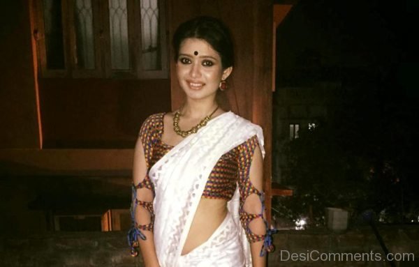 Ena Saha In White Saree