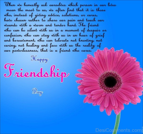 Happy Friendship Day Quote And Saying - DesiComments.com