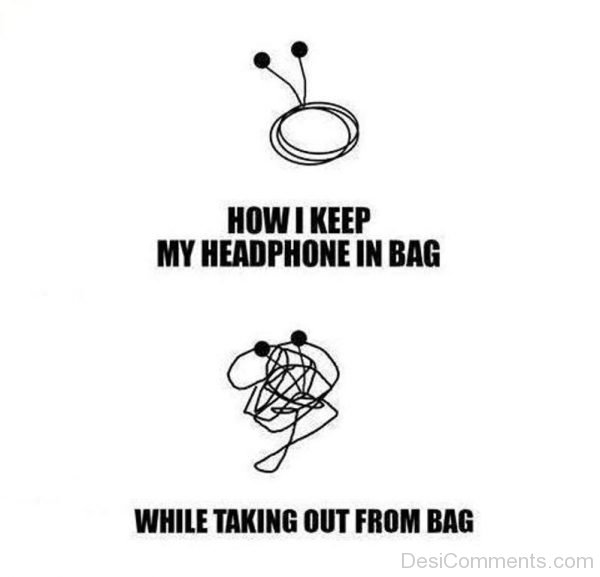 How I Keep My Headphone In Bag-DC052