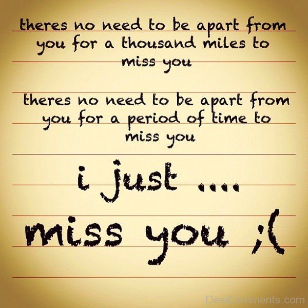 I Just Miss You