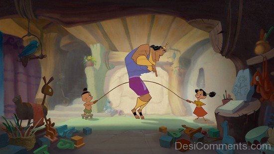 Kronk Playing With Children