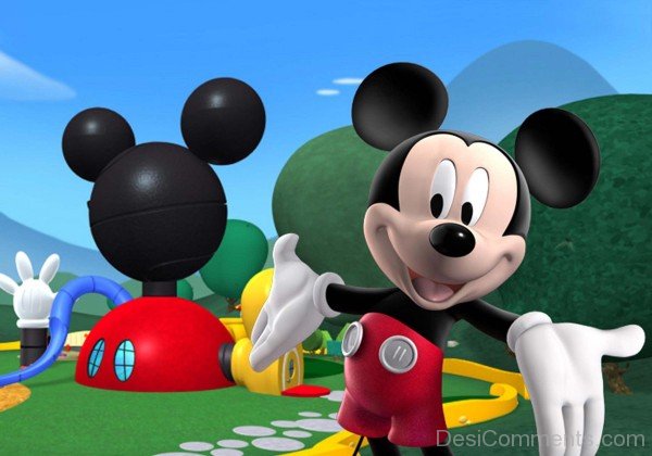 Micky Mouse In Garden