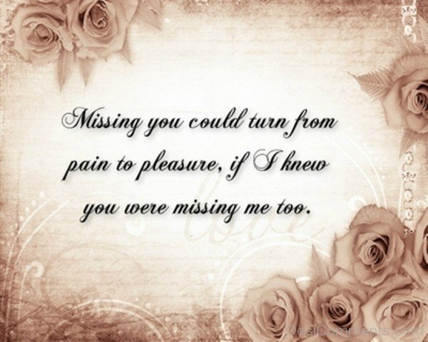 Missing You Could Turn From Pain To Pleasure-DC333