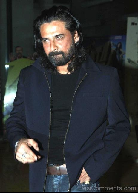 Mukul Dev In Navy Blue Coat