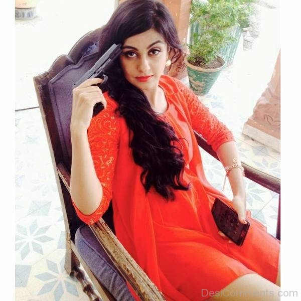 Niharika Kareer Holding Gun