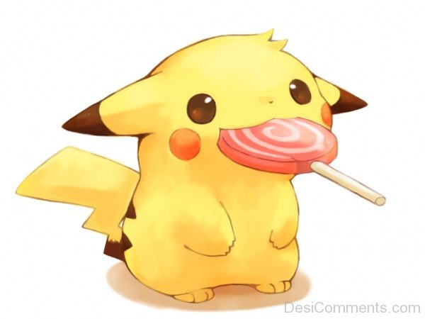 Pikachu Eating Candy