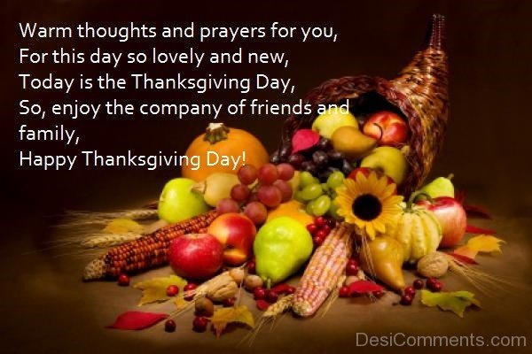 Prayers For Your Family And Friends - Happy Thanksgiving